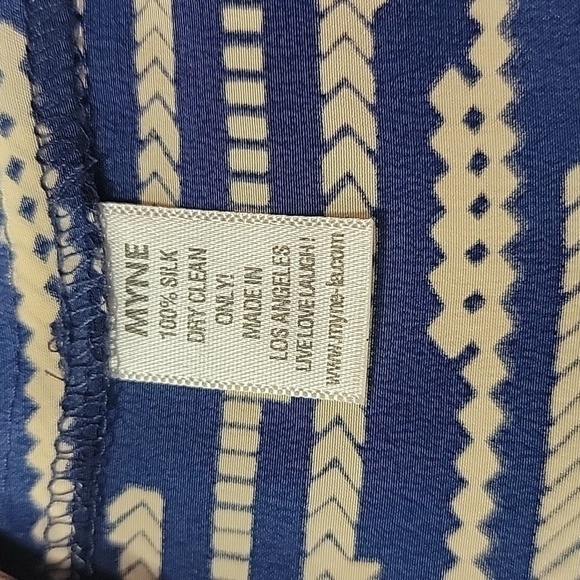 Myne, Size 2, Blue and Cream Patterned Camisole, Braided Straps, EUC - Picture 9 of 9